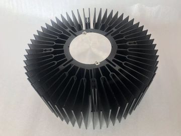 Custom aluminum CNC machined 230mm big size LED round heat sink extrusions