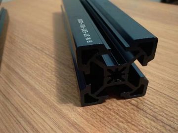 Black Sandblasting Anodized Industrial Aluminium Section Profile For Assembly Line And Production Line